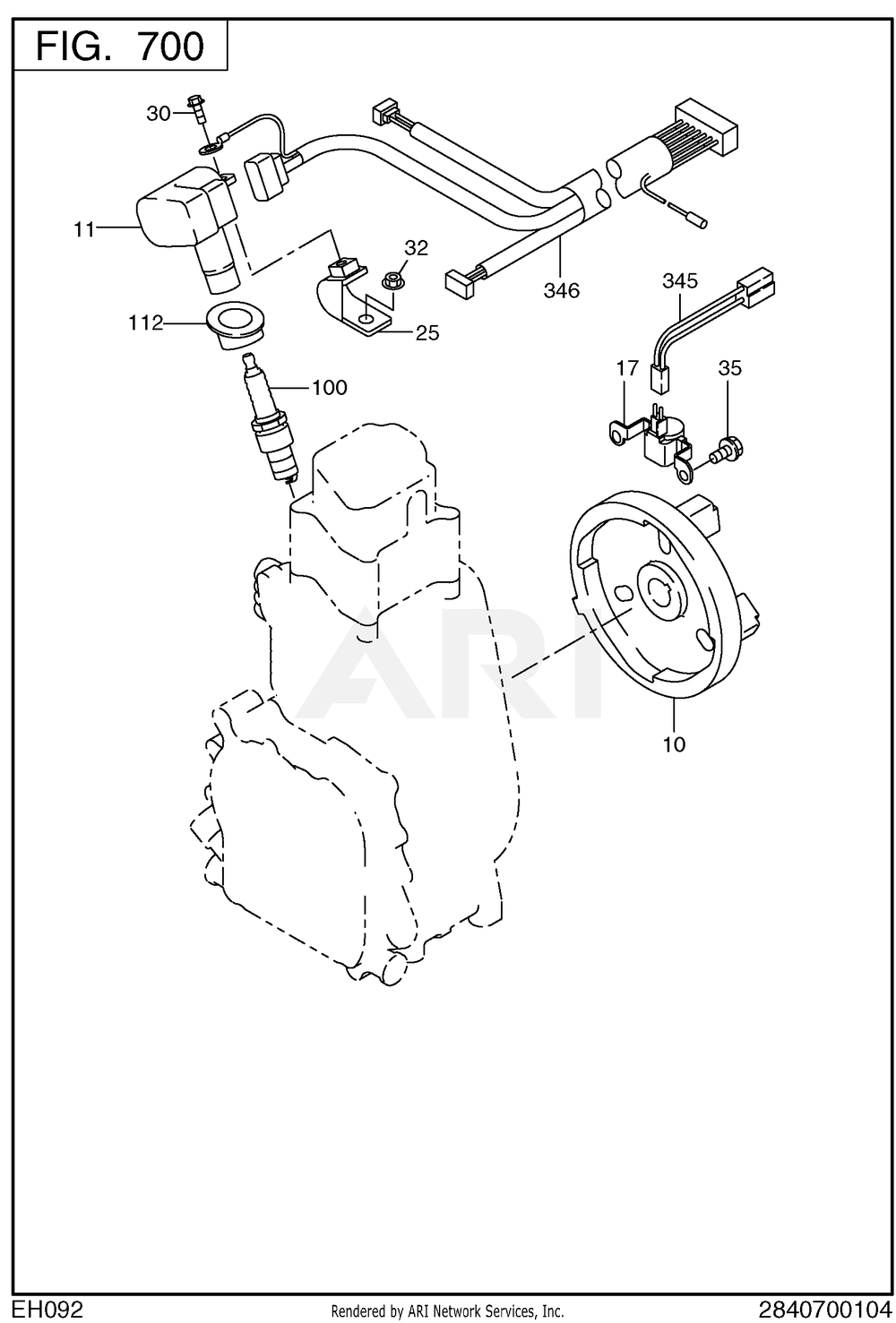 700 Electrical Device Diagram and Parts List for RAS17023094  Subaru Generator