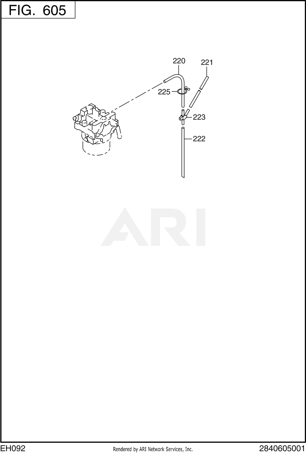 605 Fuel And Lubricant Diagram and Parts List for RGS17023080  Subaru Generator