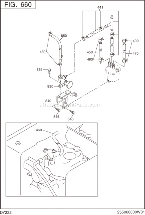 Page N Diagram and Parts List for DY232BB1100  Subaru Engine