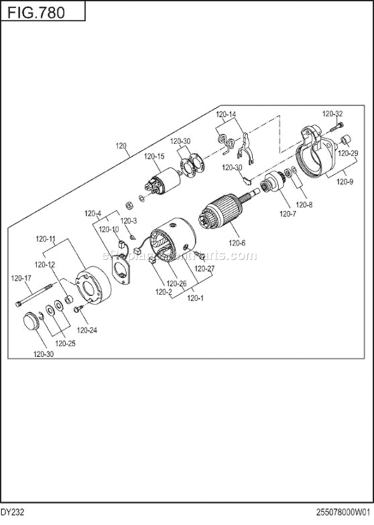 Page L Diagram and Parts List for DY232BS0000  Subaru Engine