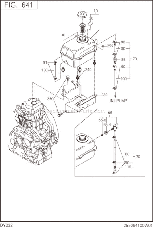 Page M Diagram and Parts List for DY232BS7000  Subaru Engine