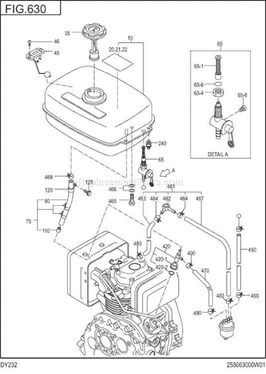 Page N Diagram and Parts List for DY232DD2480  Subaru Engine