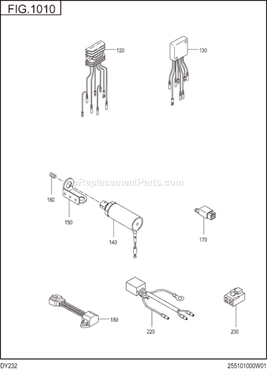 0 Tandoku-Hassou-Buhin Diagram and Parts List for DY232DD2480  Subaru Engine