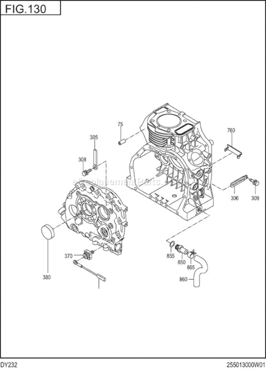 Page C Diagram and Parts List for DY232DS2810  Subaru Engine