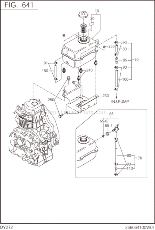 Page M Diagram and Parts List for DY272BS7000  Subaru Engine