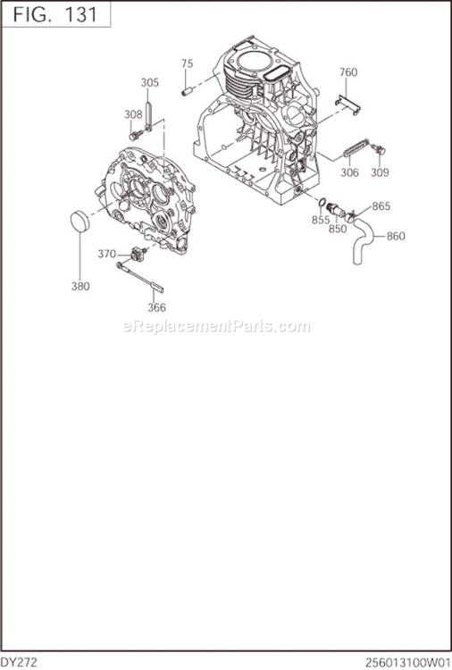 Page C Diagram and Parts List for DY272BS7751  Subaru Engine