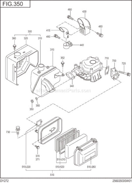 Page E Diagram and Parts List for DY272DD4060  Subaru Engine