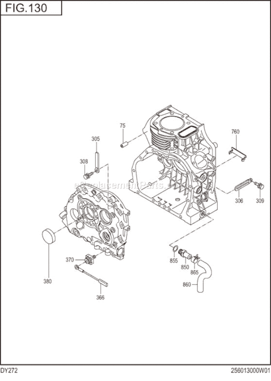 Page C Diagram and Parts List for DY272DS2820  Subaru Engine