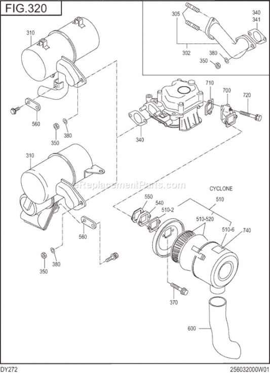 Page F Diagram and Parts List for DY272DS2850  Subaru Engine