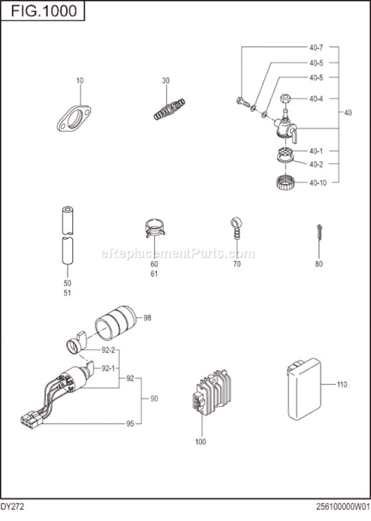 0 Tandoku-Hassou-Buhin Diagram and Parts List for DY272DS2860  Subaru Engine