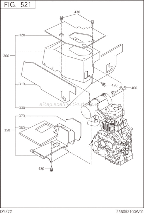 Page M Diagram and Parts List for DY272DS4110  Subaru Engine