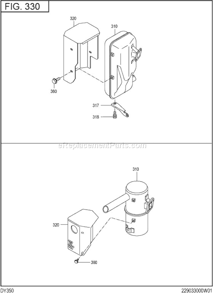 Page G Diagram and Parts List for DY350BS4031  Subaru Engine