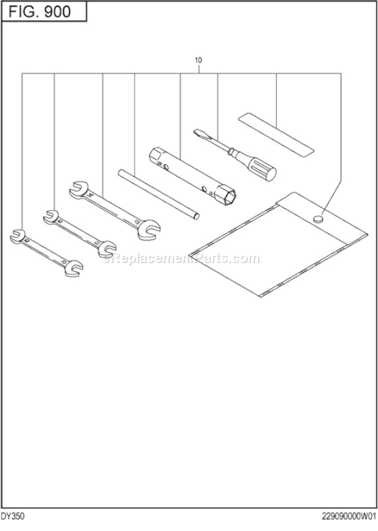Page L Diagram and Parts List for DY350DS3180  Subaru Engine