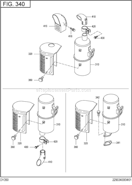 Page F Diagram and Parts List for DY350DS3180  Subaru Engine