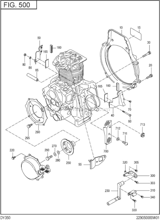 Page H Diagram and Parts List for DY350DS3180  Subaru Engine
