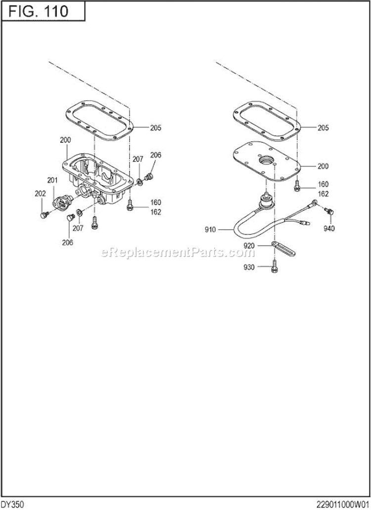 Page C Diagram and Parts List for DY350DS5391  Subaru Engine