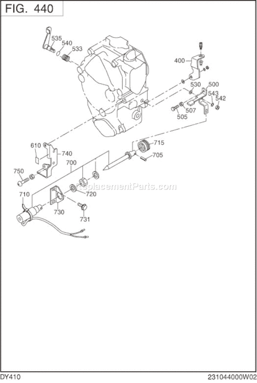Page I Diagram and Parts List for DY410DS1200  Subaru Engine
