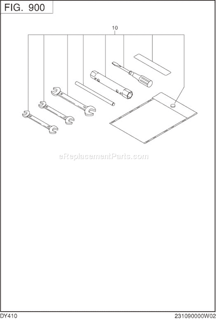Accessories Label Diagram and Parts List for DY410DD0070  Subaru Engine