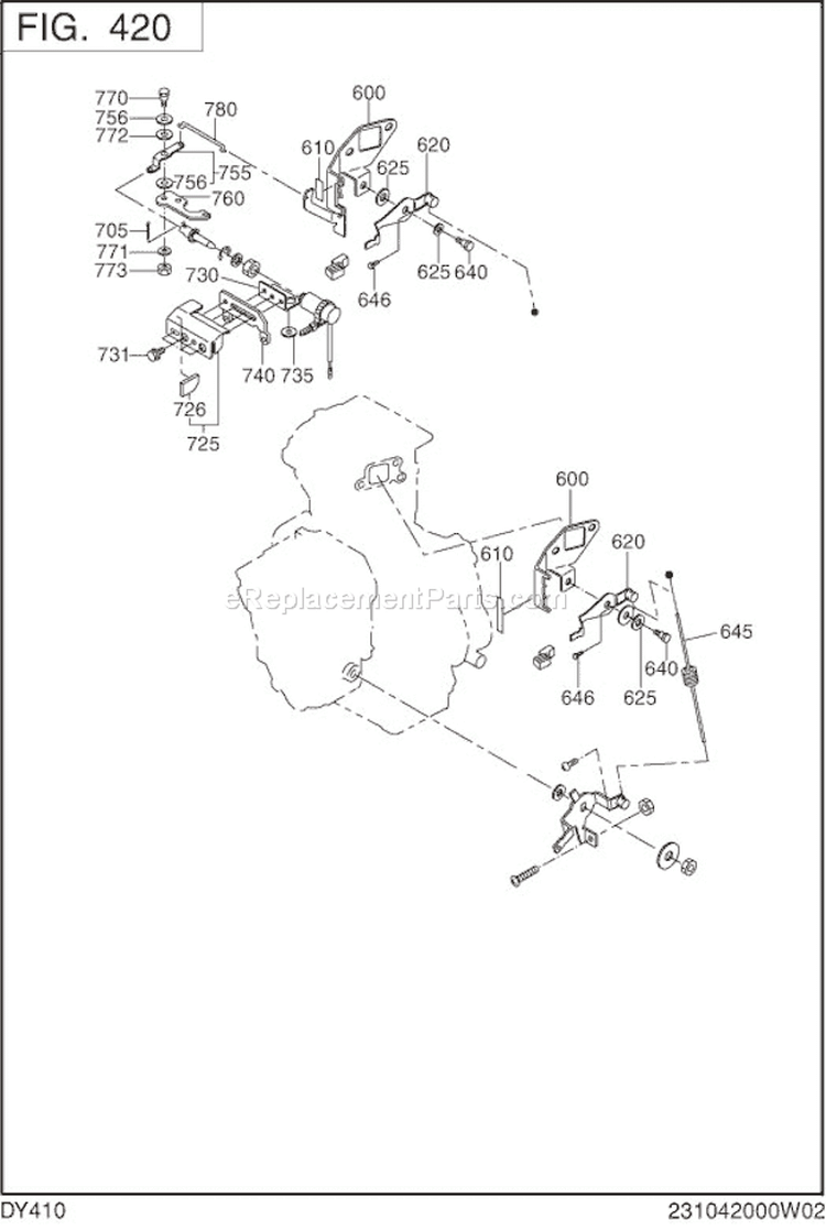 Page I Diagram and Parts List for DY410D8167S  Subaru Engine