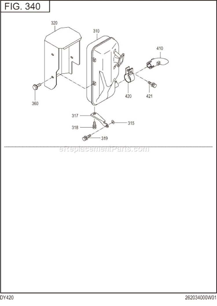 Page F Diagram and Parts List for DY420DS6010  Subaru Engine