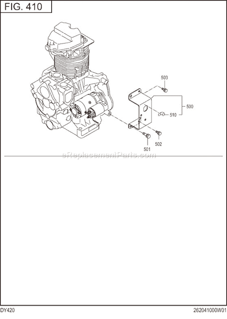 Page G Diagram and Parts List for DY420DS7080  Subaru Engine