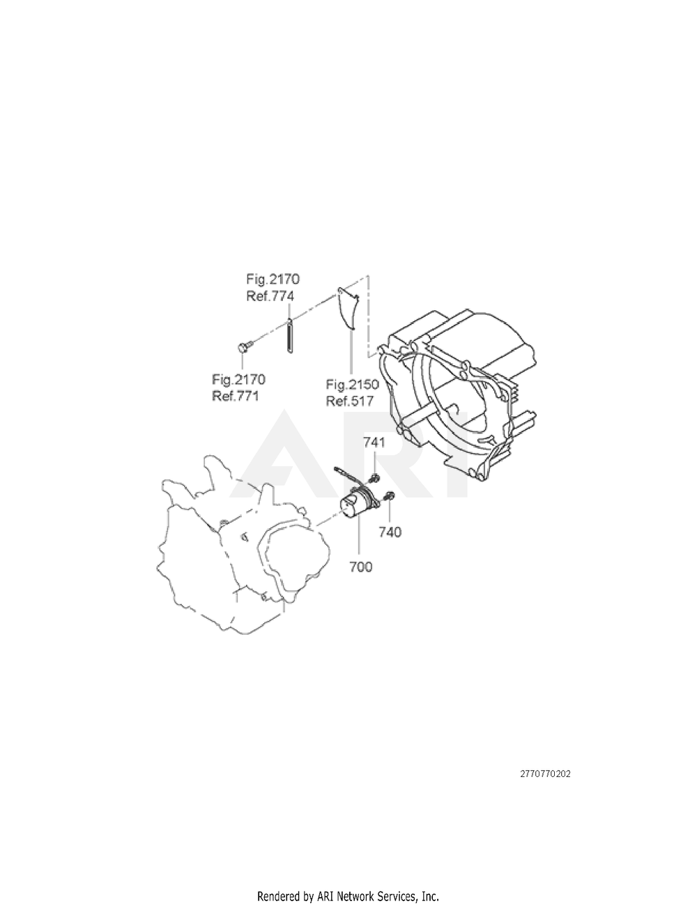 770 Electric Device Diagram and Parts List for RAS28023021  Subaru Generator
