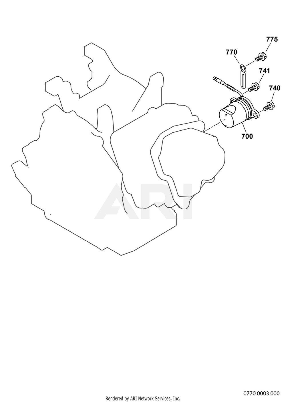 700 Oil Sensor Diagram and Parts List for RAS43023544  Subaru Generator