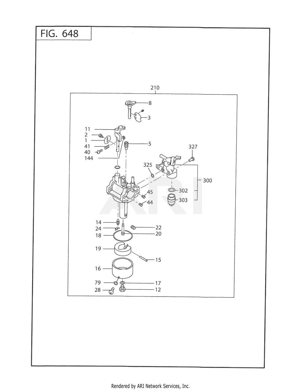 640 Fuel And Lubricant Diagram and Parts List for 170DT1012  Subaru Engine