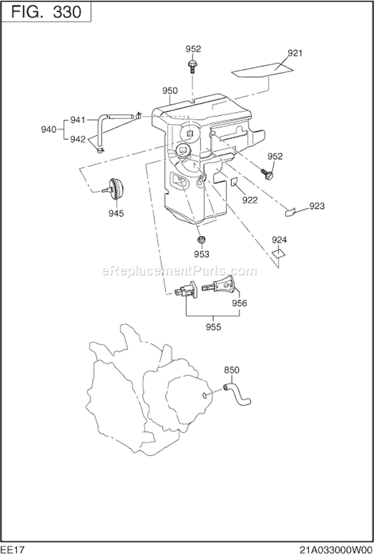 Page D Diagram and Parts List for EE170DST011  Subaru Engine