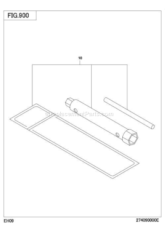 Accessories Label Diagram and Parts List for EH090D45040  Subaru Engine