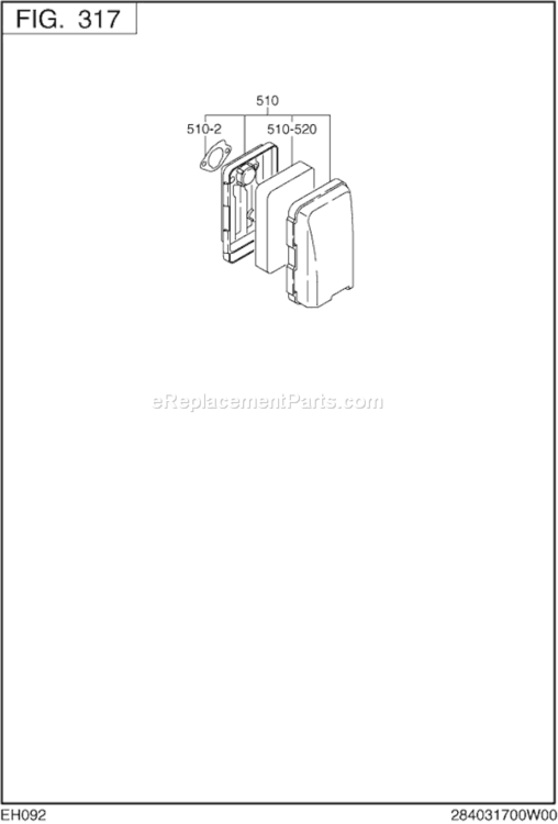 Page D Diagram and Parts List for EH092DN8510  Subaru Engine