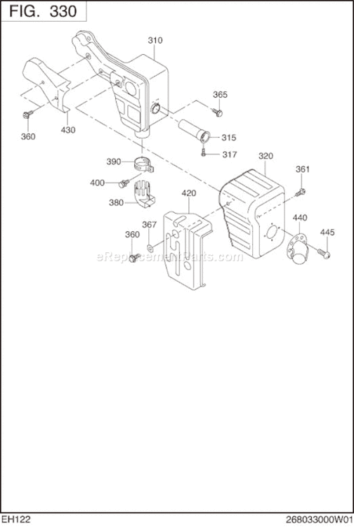 Page E Diagram and Parts List for EH122B60000  Subaru Engine