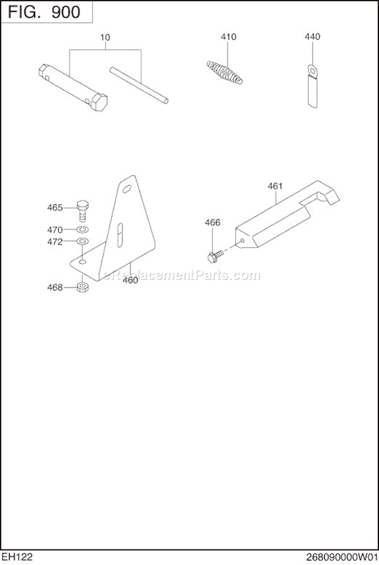 Accessories Label Diagram and Parts List for EH122D46420  Subaru Engine