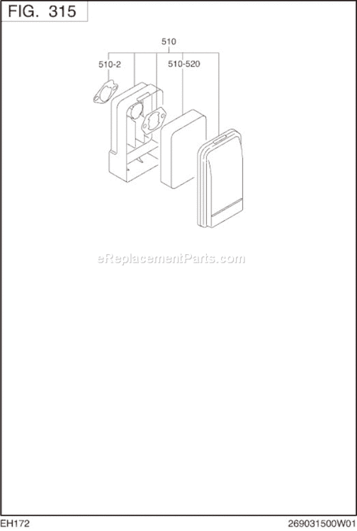 Page D Diagram and Parts List for EH172B60000  Subaru Engine