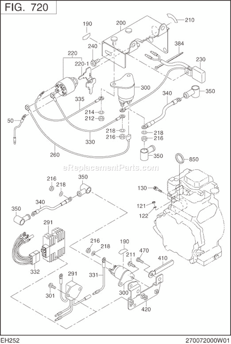 Page M Diagram and Parts List for EH252BS7230  Subaru Engine