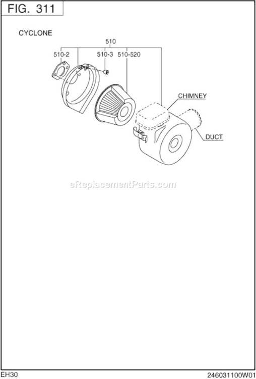 Page D Diagram and Parts List for EH300B73130  Subaru Engine