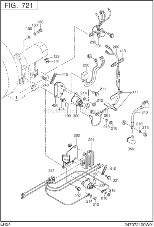 Page I Diagram and Parts List for EH340YS9900  Subaru Engine