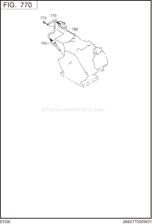 Page M Diagram and Parts List for EH360D00230  Subaru Engine