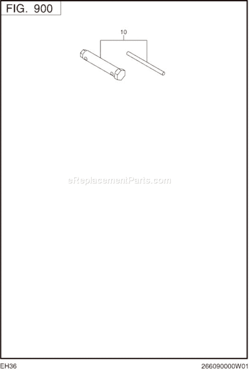 Accessories Label Diagram and Parts List for EH360D10010  Subaru Engine