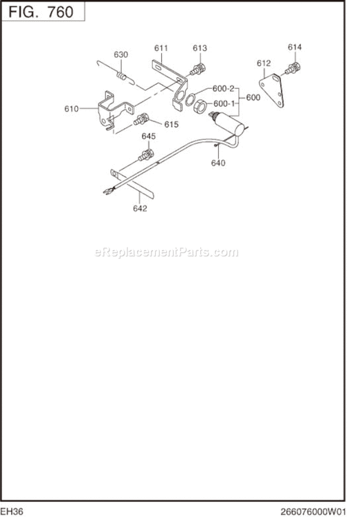 Page O Diagram and Parts List for EH360DS2330  Subaru Engine