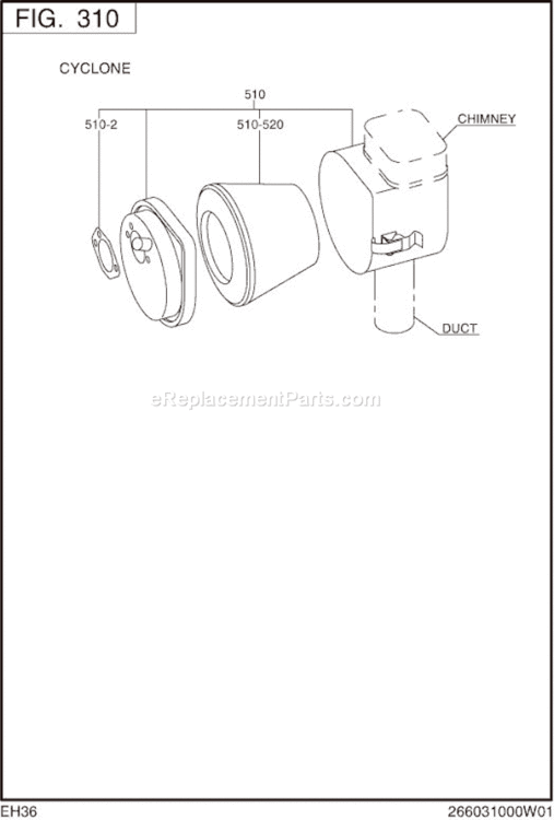Page D Diagram and Parts List for EH360YD2402  Subaru Engine