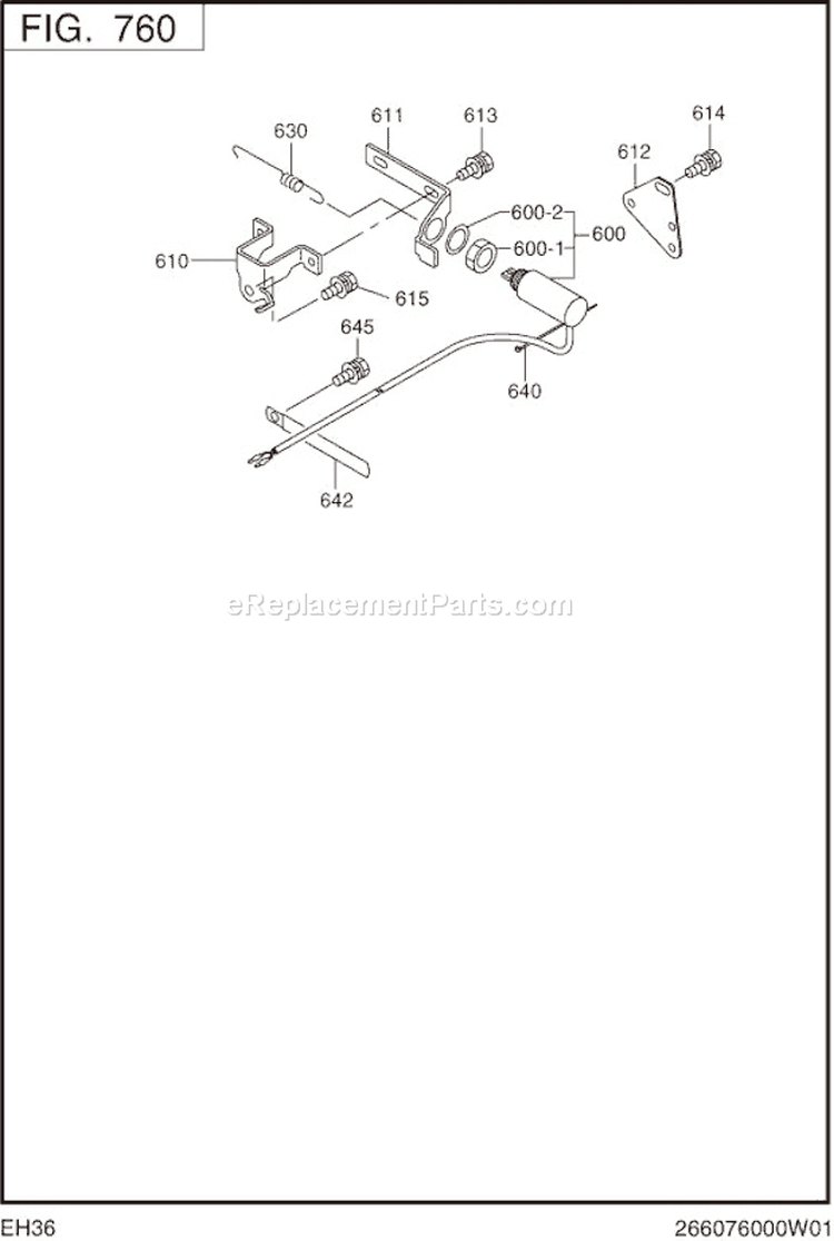 Page O Diagram and Parts List for EH360DS2350  Subaru Engine