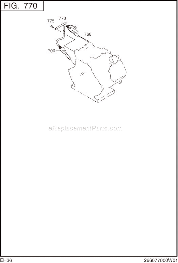 Page P Diagram and Parts List for EH360DS2350  Subaru Engine