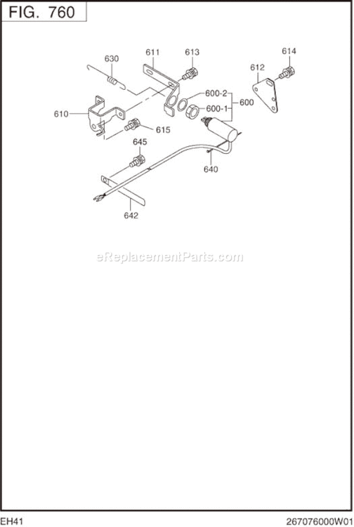 Page N Diagram and Parts List for EH410D24010  Subaru Engine