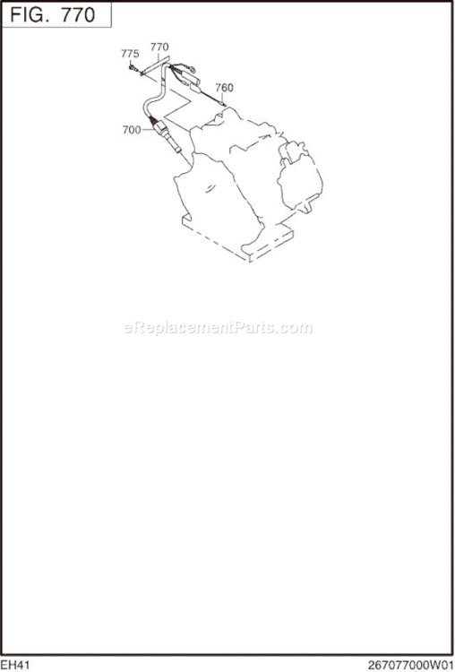 Page P Diagram and Parts List for EH410DS2420  Subaru Engine