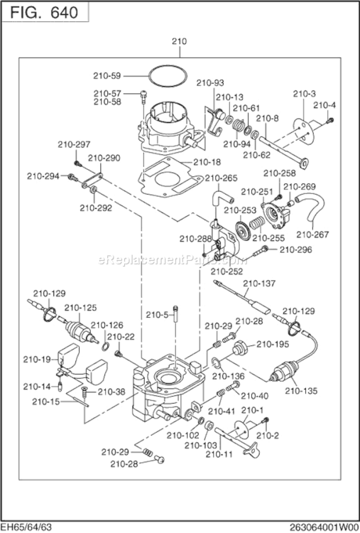 Page I Diagram and Parts List for EH650DB5120  Subaru Engine
