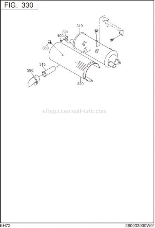 Page E Diagram and Parts List for EH720DS0501  Subaru Engine