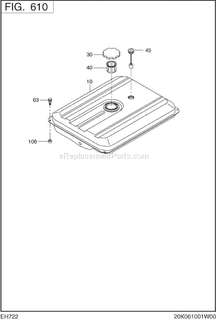 Page H Diagram and Parts List for EH722DS2100  Subaru Engine