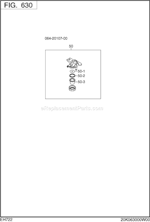 Page J Diagram and Parts List for EH722DS2110  Subaru Engine