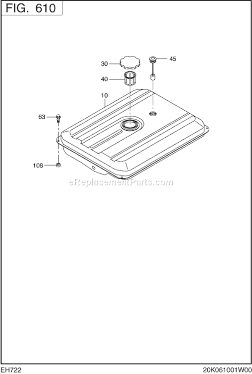 Page I Diagram and Parts List for EH722DS2110  Subaru Engine
